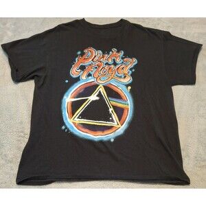 Pink Floyd Short Sleeve Graphic T-Shirt Colorful Prism Size Large